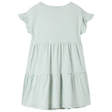 VidaXL Children's dress with ruffles on the sleeves 104 mint