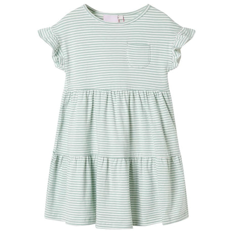 Vidaxl Børnekjole med ruffles på ærmerne 116 mynte