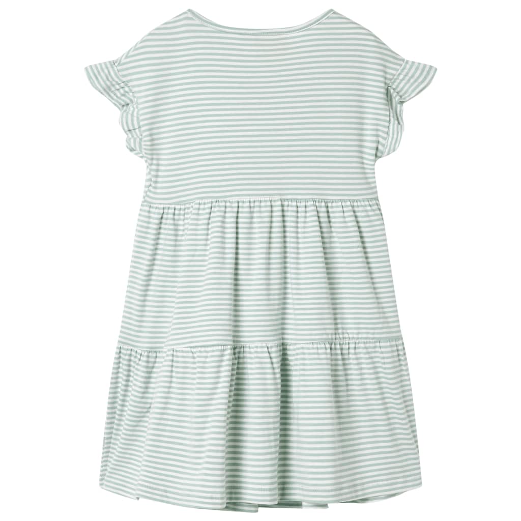 Vidaxl Børnekjole med ruffles på ærmerne 116 mynte