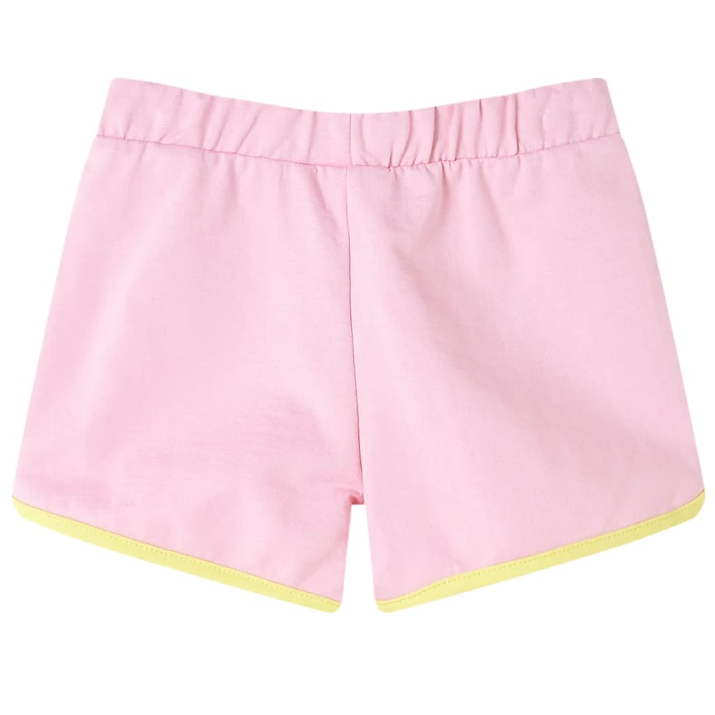 VidaXL børneshorts med piping 116 lys pink
