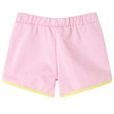 VidaXL børneshorts med piping 116 lys pink