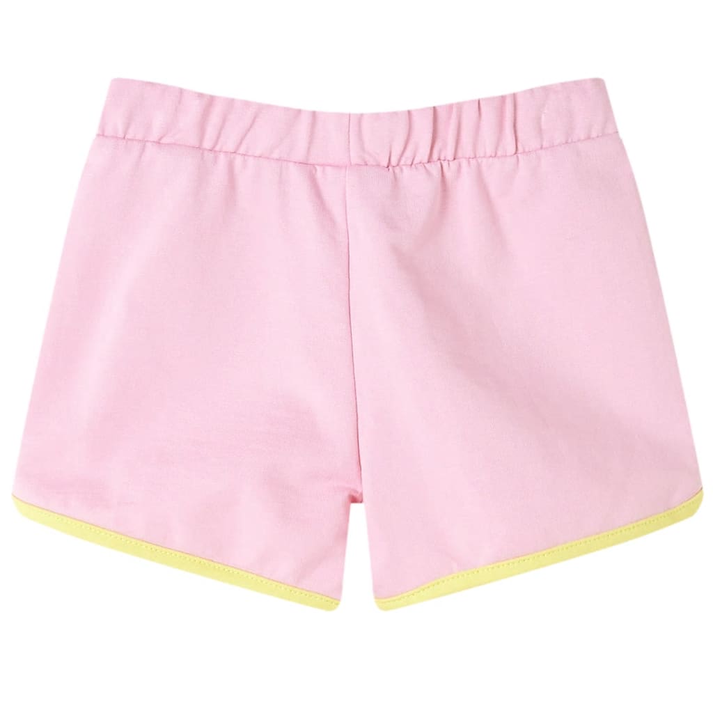 VidaXL børneshorts med piping 128 lys pink