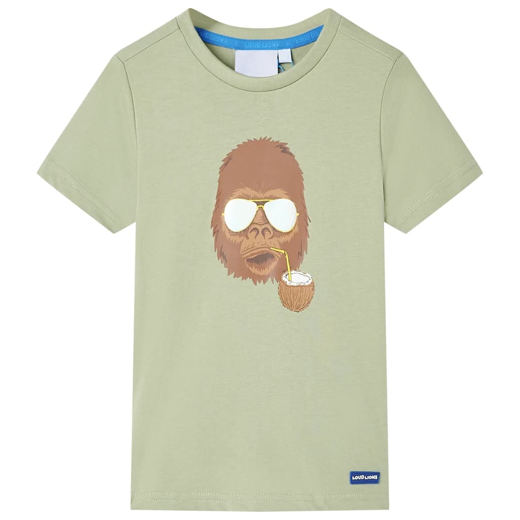 Vidaxl børneshirt med korte ærmer 92 Light Khaki