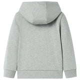 Vidaxl børne cardigan med hætte og lynlås 116 lys khaki melange