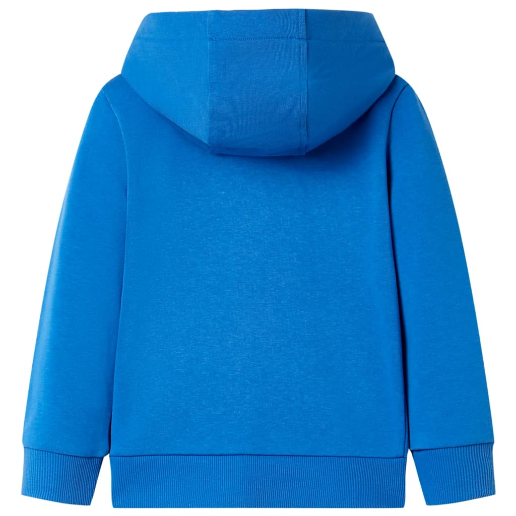 Vidaxl børne cardigan med hætte og lynlås 128 blå