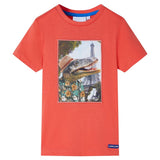 Vidaxl børneshirt 128 lys rød