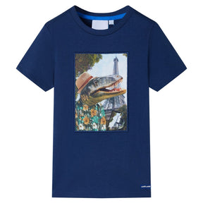 Vidaxl børneshirt 92 mørkeblå