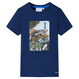 Vidaxl børneshirt 104 mørkeblå