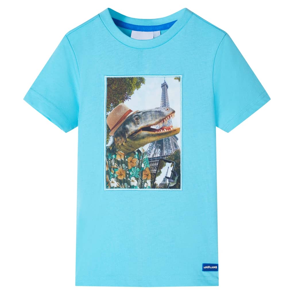 Vidaxl børneshirt 116 Sea Blue