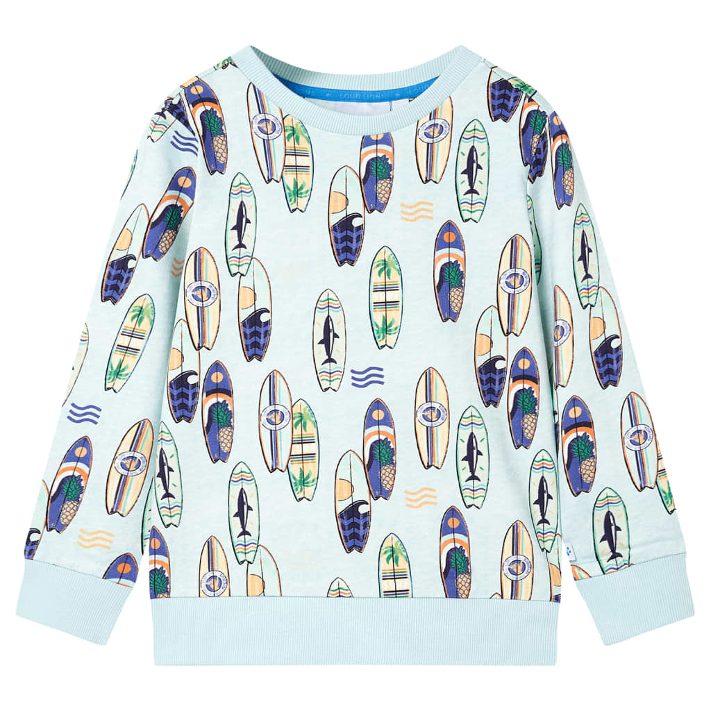 Vidaxl Børns sweater 92 blandet blød blå