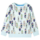 Vidaxl Børns sweater 92 blandet blød blå