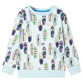 Vidaxl Børns sweater 104 blandet blød blå