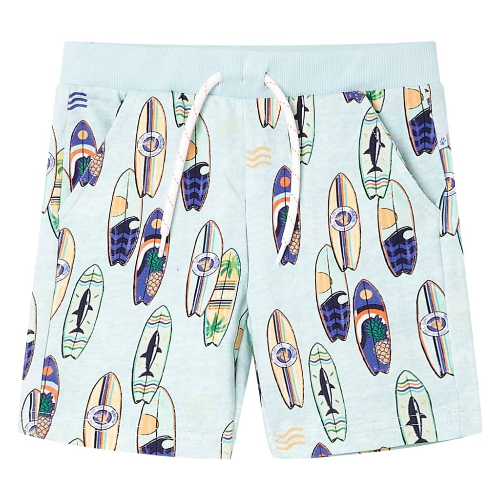 Vidaxl Børns shorts med Drawstring 116 Melange Soft Blue
