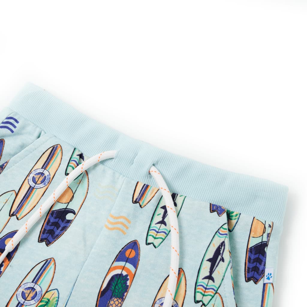 Vidaxl Børns shorts med Drawstring 116 Melange Soft Blue