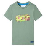 Vidaxl børneshirt med korte ærmer 92 khaki