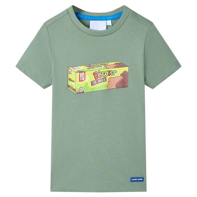 Vidaxl børneshirt med korte ærmer 92 khaki