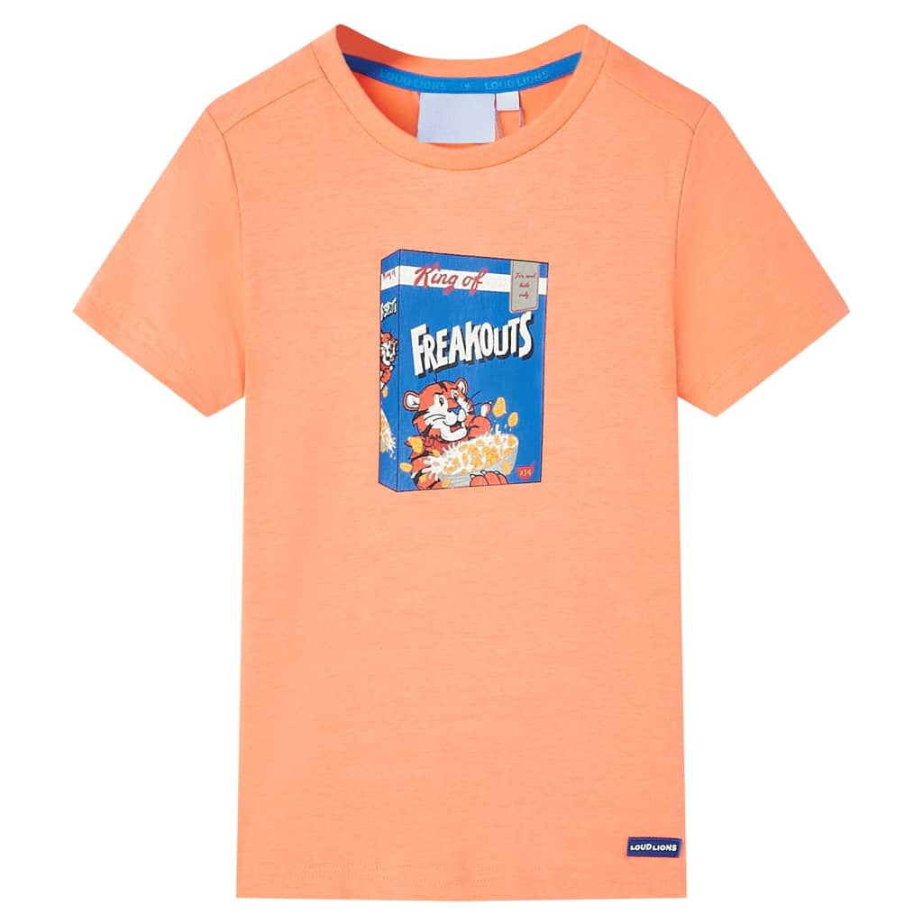Vidaxl Børnestrøje med korte ærmer 104 Neon Orange
