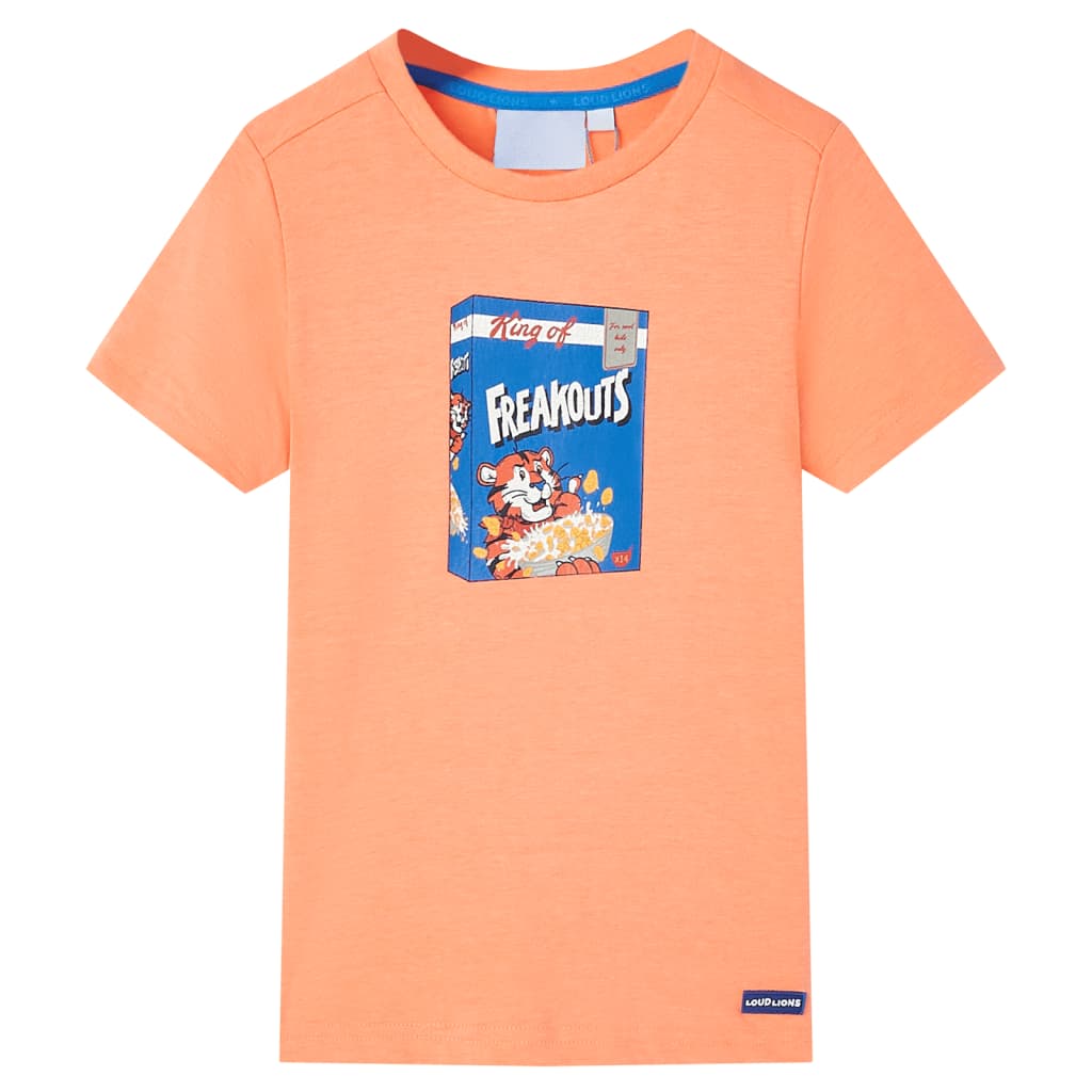 Vidaxl Børnestrøje med korte ærmer 116 Neon Orange