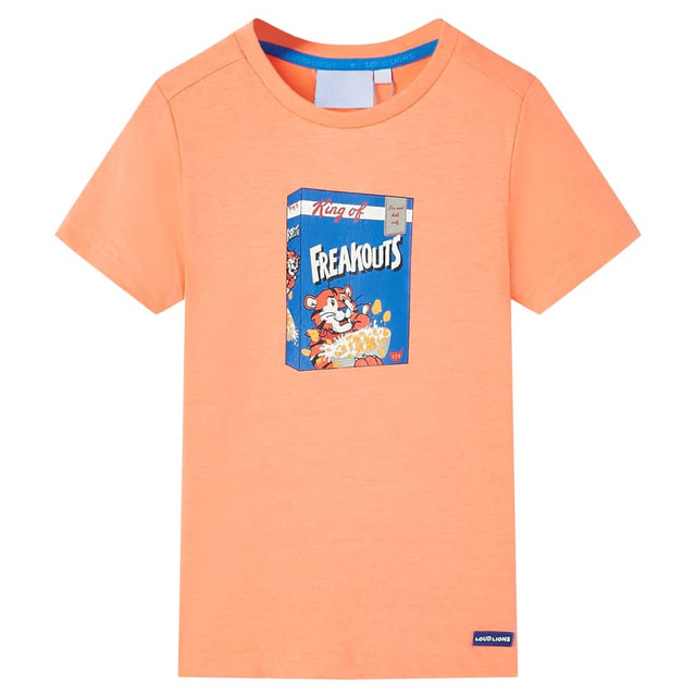Vidaxl Børnestrøje med korte ærmer 140 Neon Orange