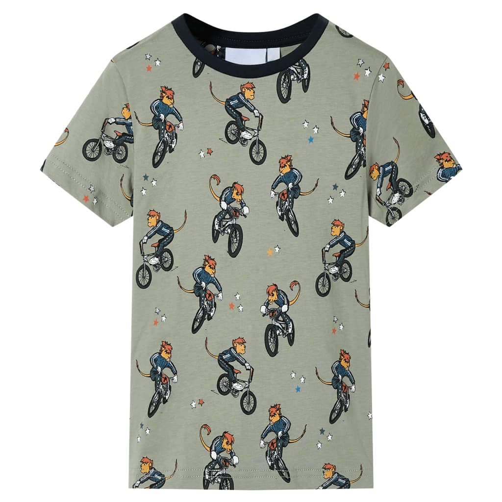 Vidaxl børnepyjamas med korte ærmer 104 lys khaki