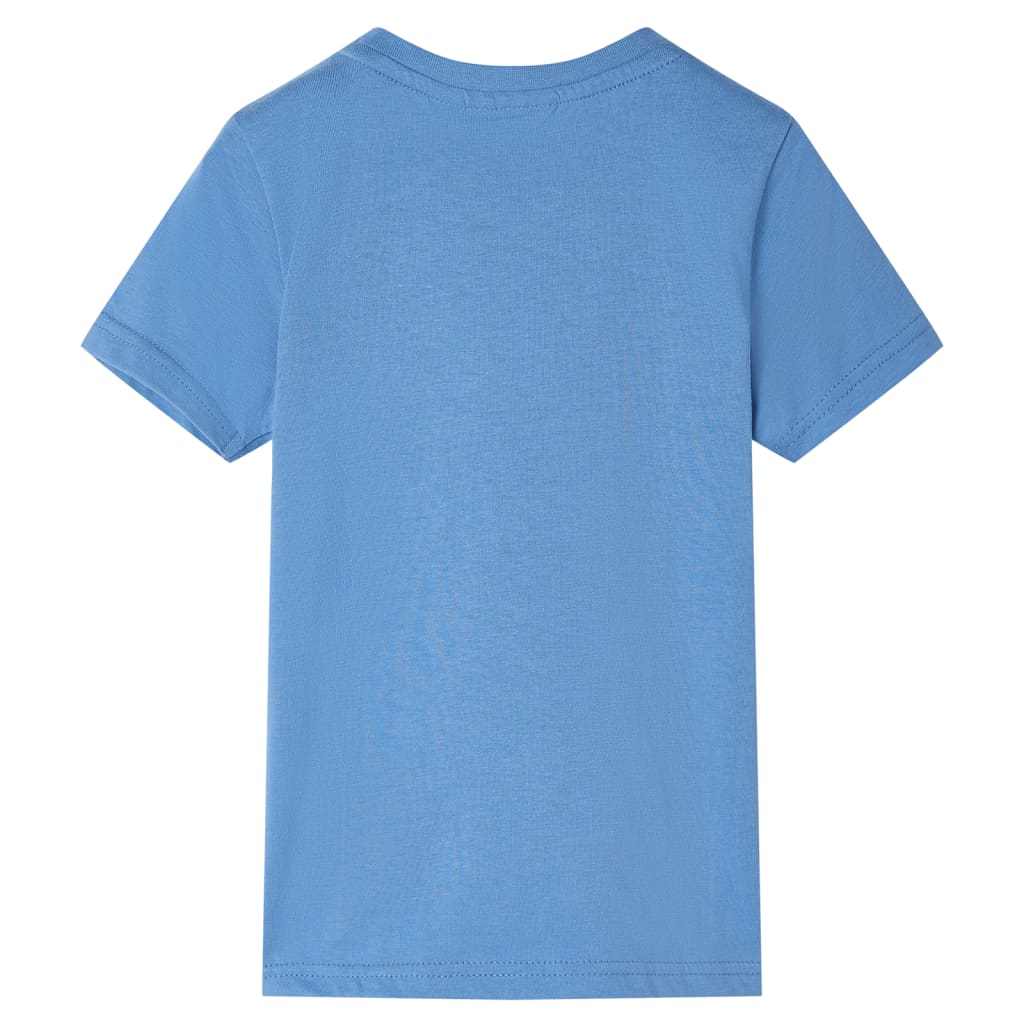 Vidaxl Børnestrøje med korte ærmer 128 Medium Blue