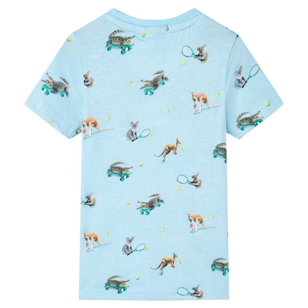 Vidaxl børneshirt 104 blandet lyseblå