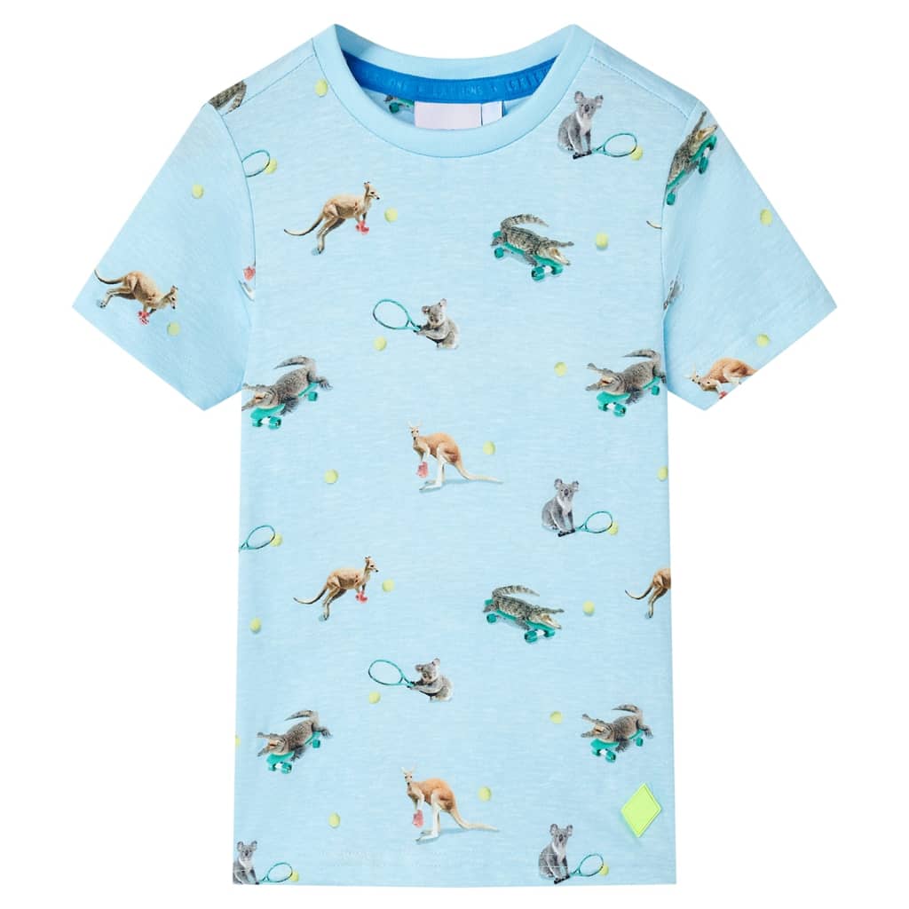 Vidaxl børneshirt 140 blandet lyseblå