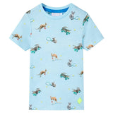 Vidaxl børneshirt 140 blandet lyseblå
