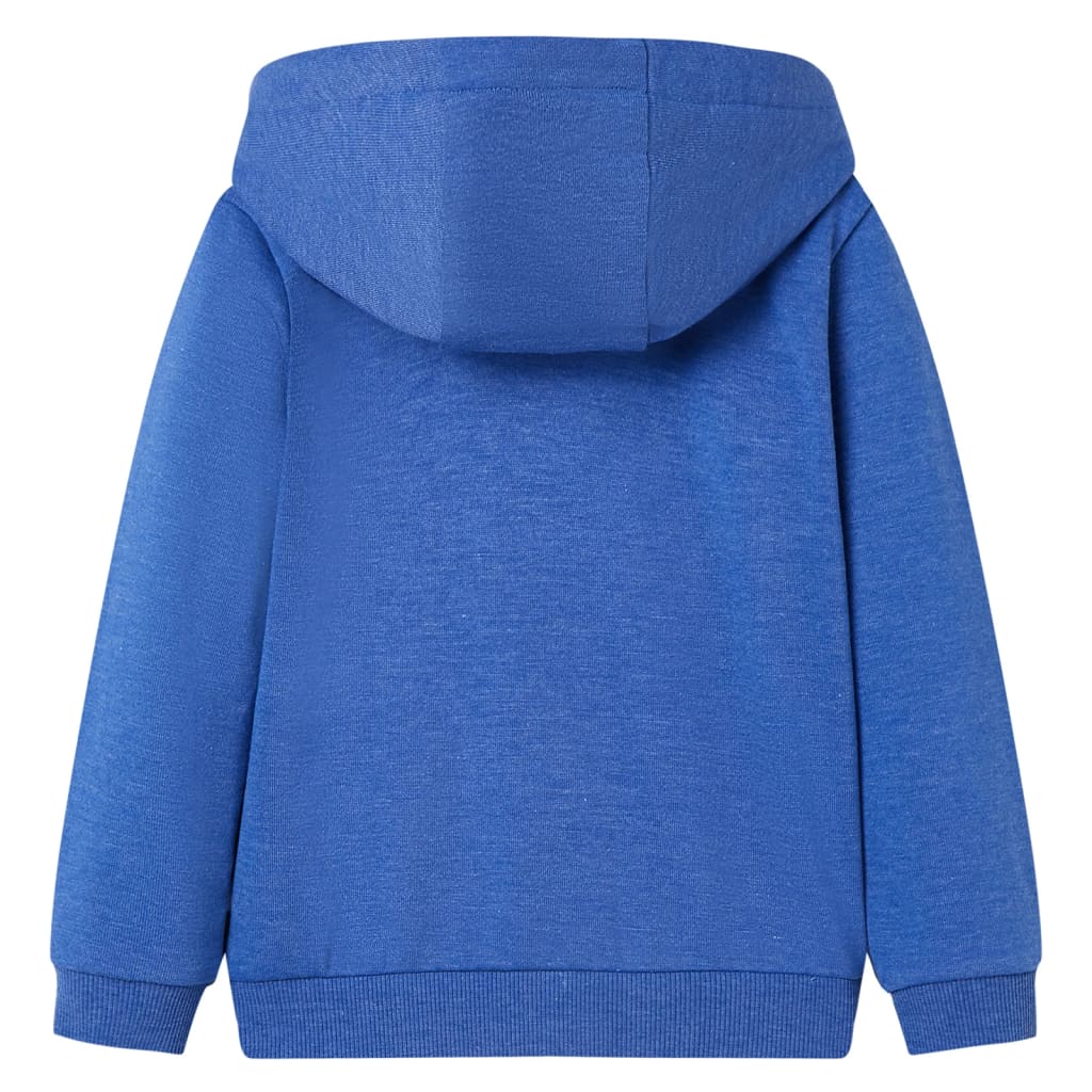 Vidaxl børne cardigan med hætte og lynlås 128 blandet blå