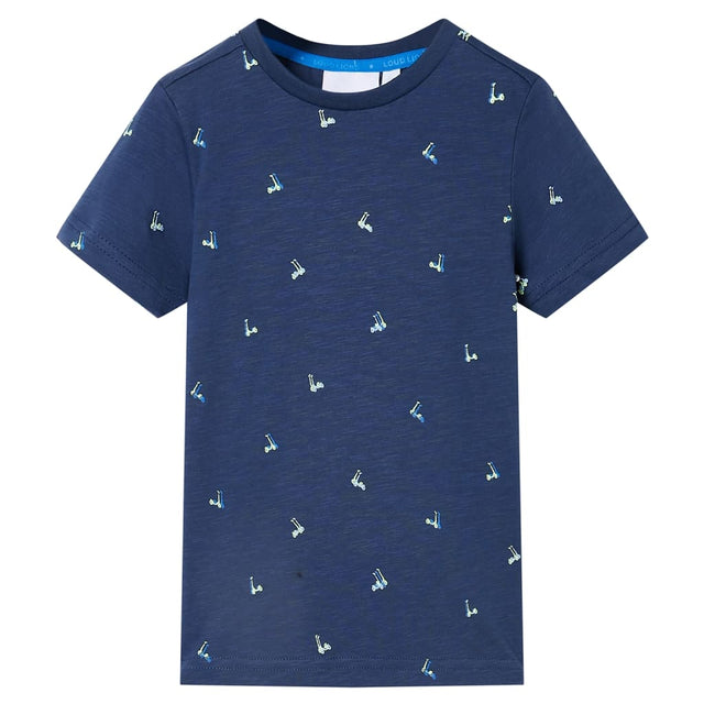 Vidaxl børneshirt 140 mørkeblå