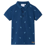 VidaXL børne poloshirt 104 mørkeblå