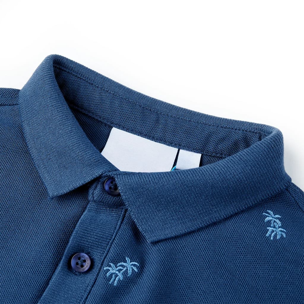 VidaXL børne poloshirt 140 mørkeblå