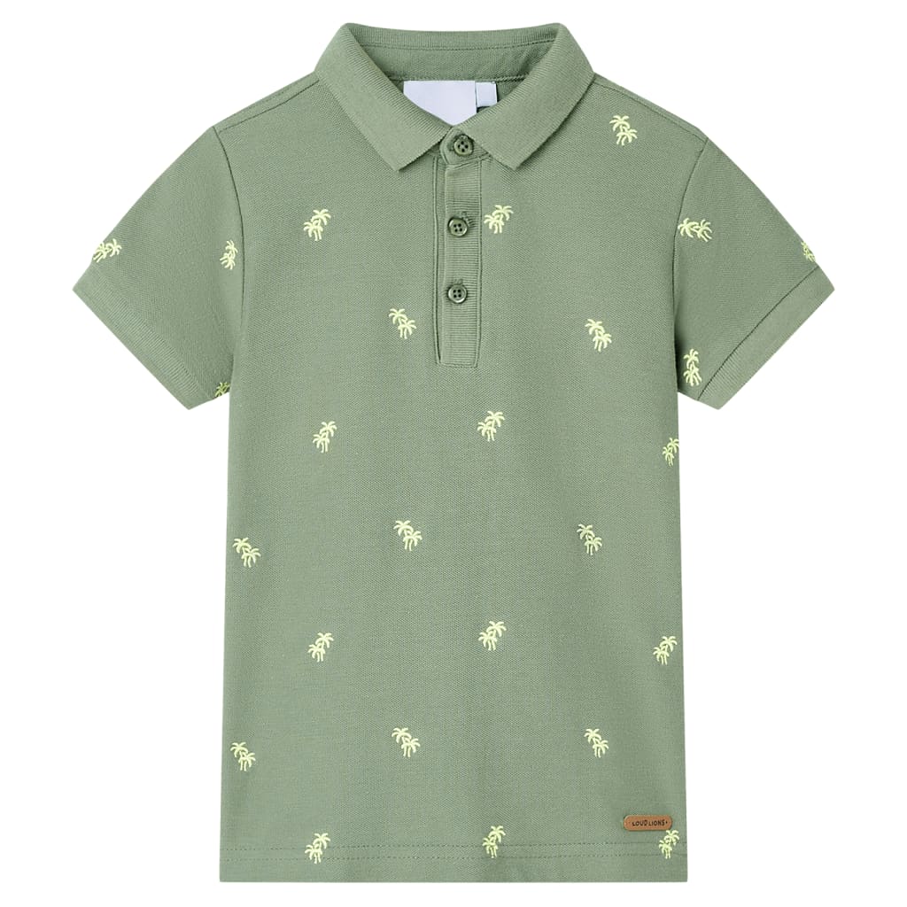 VidaXL børne poloshirt 128 khaki