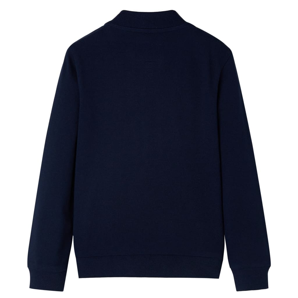 Vidaxl Børnevest med lynlås 128 Navy Blue
