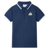 VidaXL børne poloshirt 104 mørkeblå