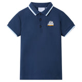 VidaXL børne poloshirt 116 mørkeblå