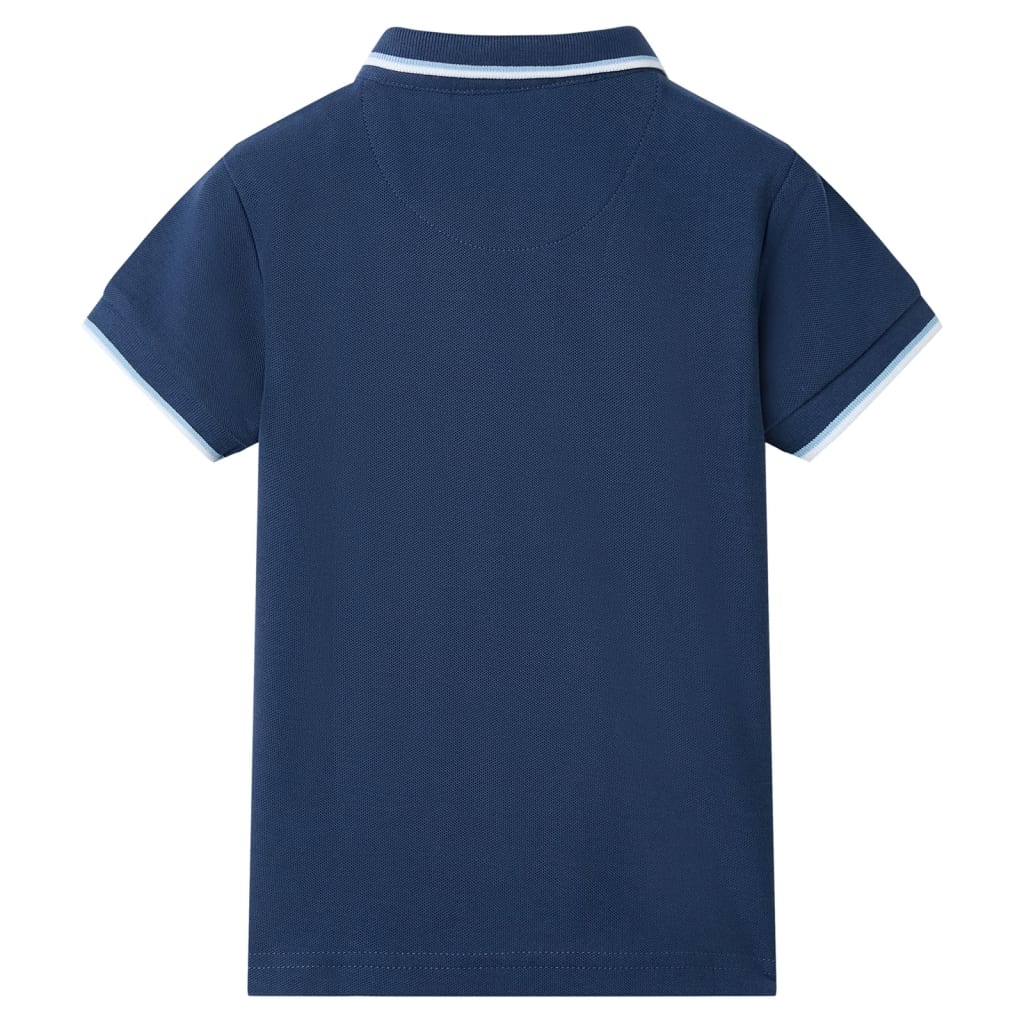 VidaXL børne poloshirt 116 mørkeblå