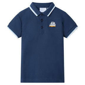Vidaxl Børnepolo -shirt 128 mørkeblå