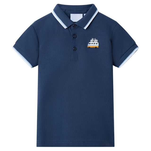 Vidaxl Børnepolo -shirt 128 mørkeblå