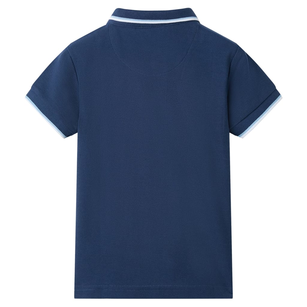 Vidaxl Børnepolo -shirt 128 mørkeblå