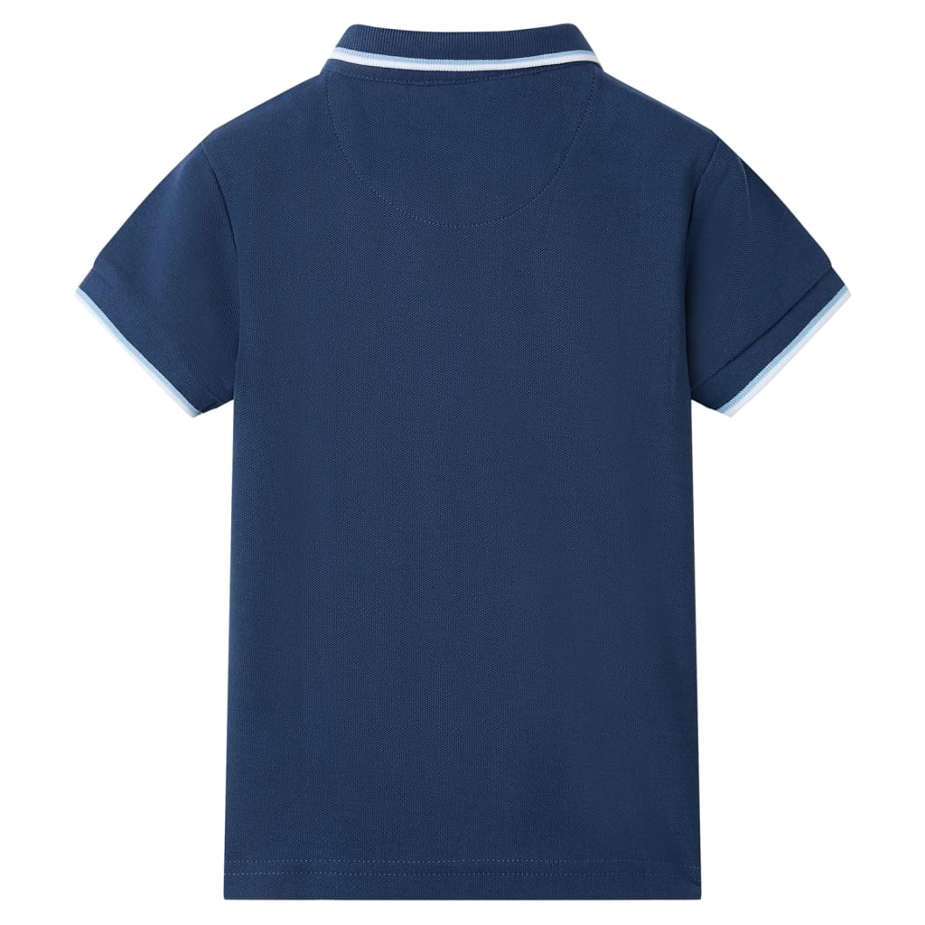 Vidaxl Børnepolo -shirt 140 mørkeblå