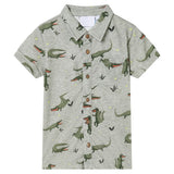 Vidaxl børneshirt 92 Light Khaki plettet