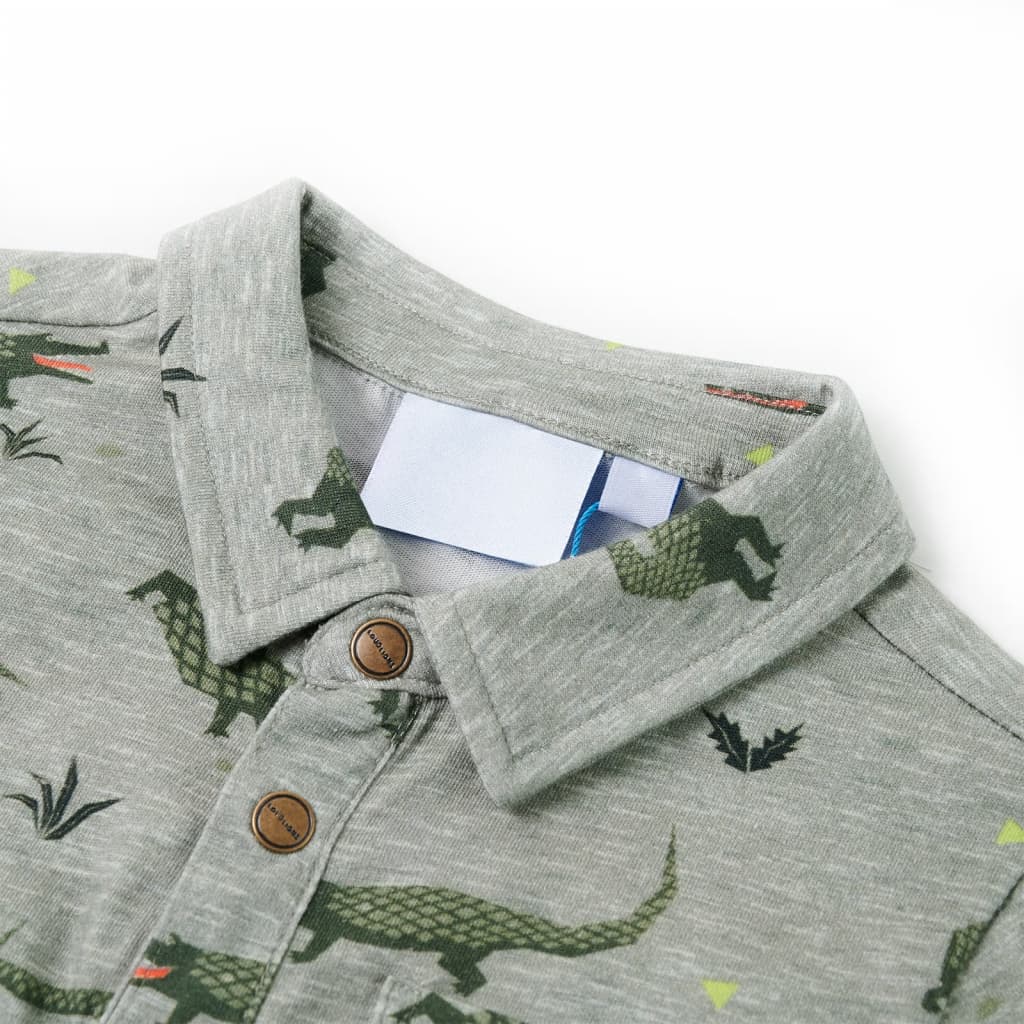 Vidaxl børneshirt 92 Light Khaki plettet