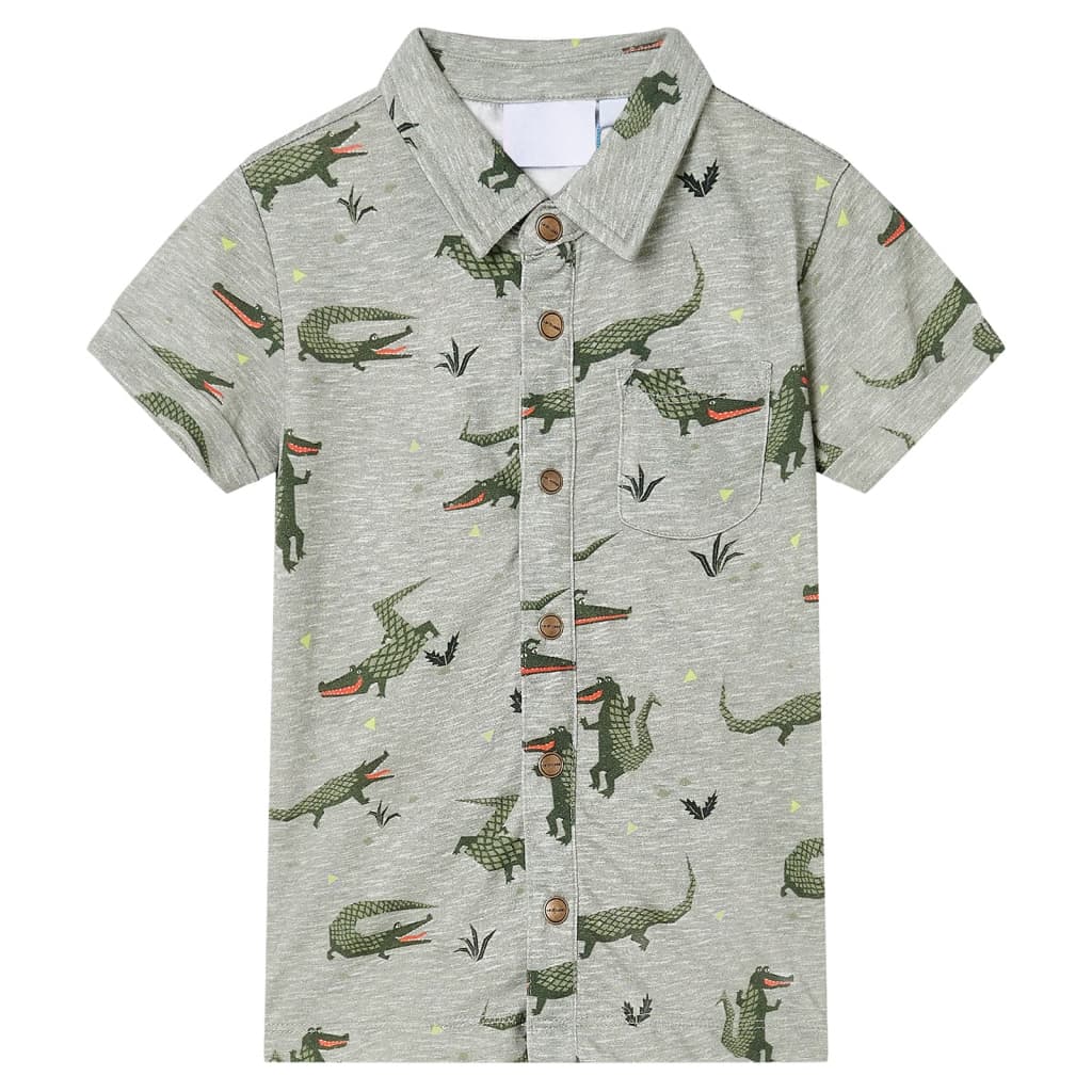 VidaXL børneskjorte 104 blandet lys khaki