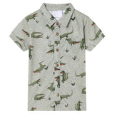 Vidaxl børneshirt 140 Light Khaki plettet