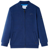 Vidaxl Børnevest med lynlås 128 Navy Blue