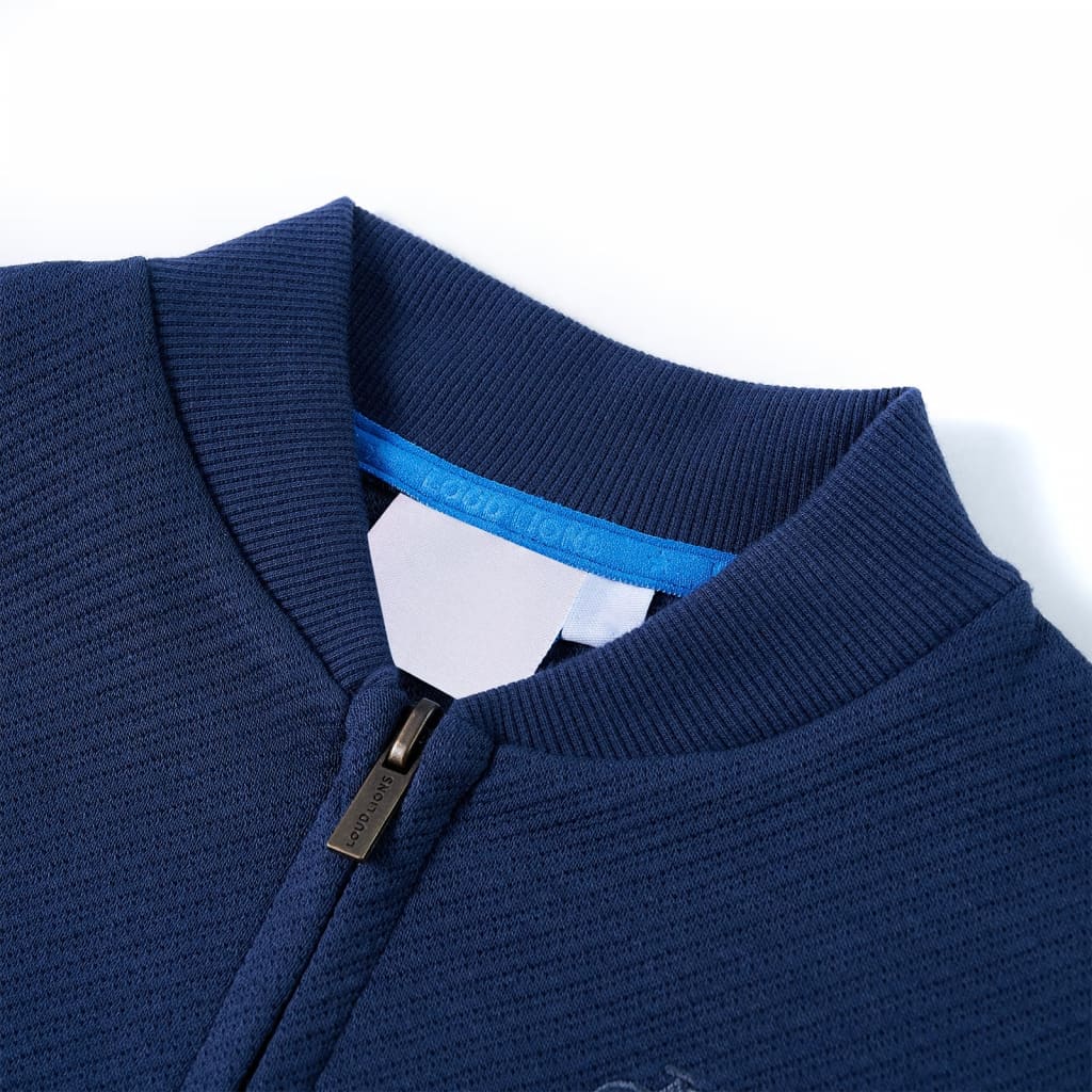 Vidaxl Børnevest med lynlås 128 Navy Blue