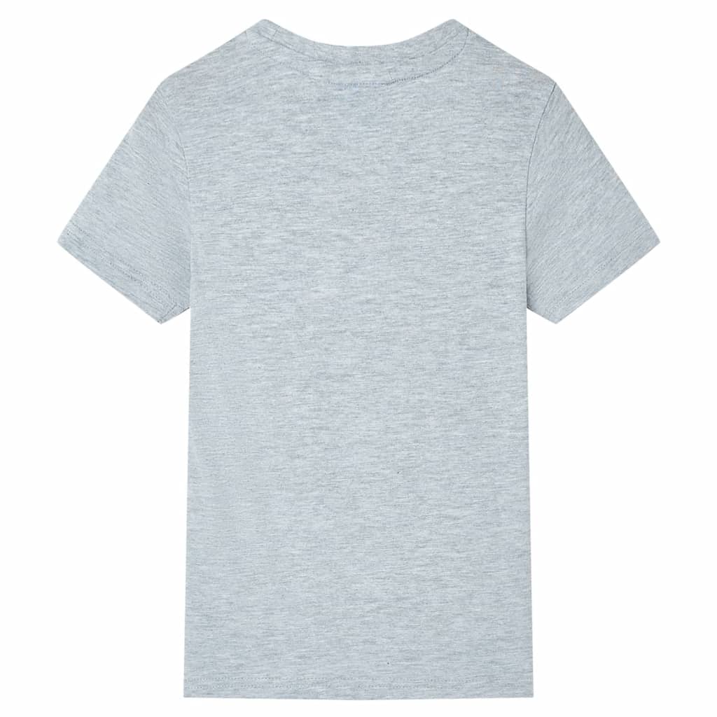Vidaxl børneshirt med korte ærmer 128 grå