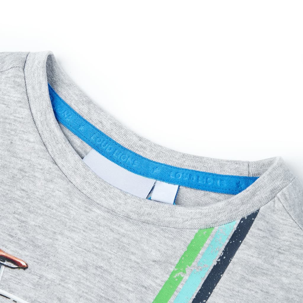 Vidaxl børneshirt med korte ærmer 128 grå