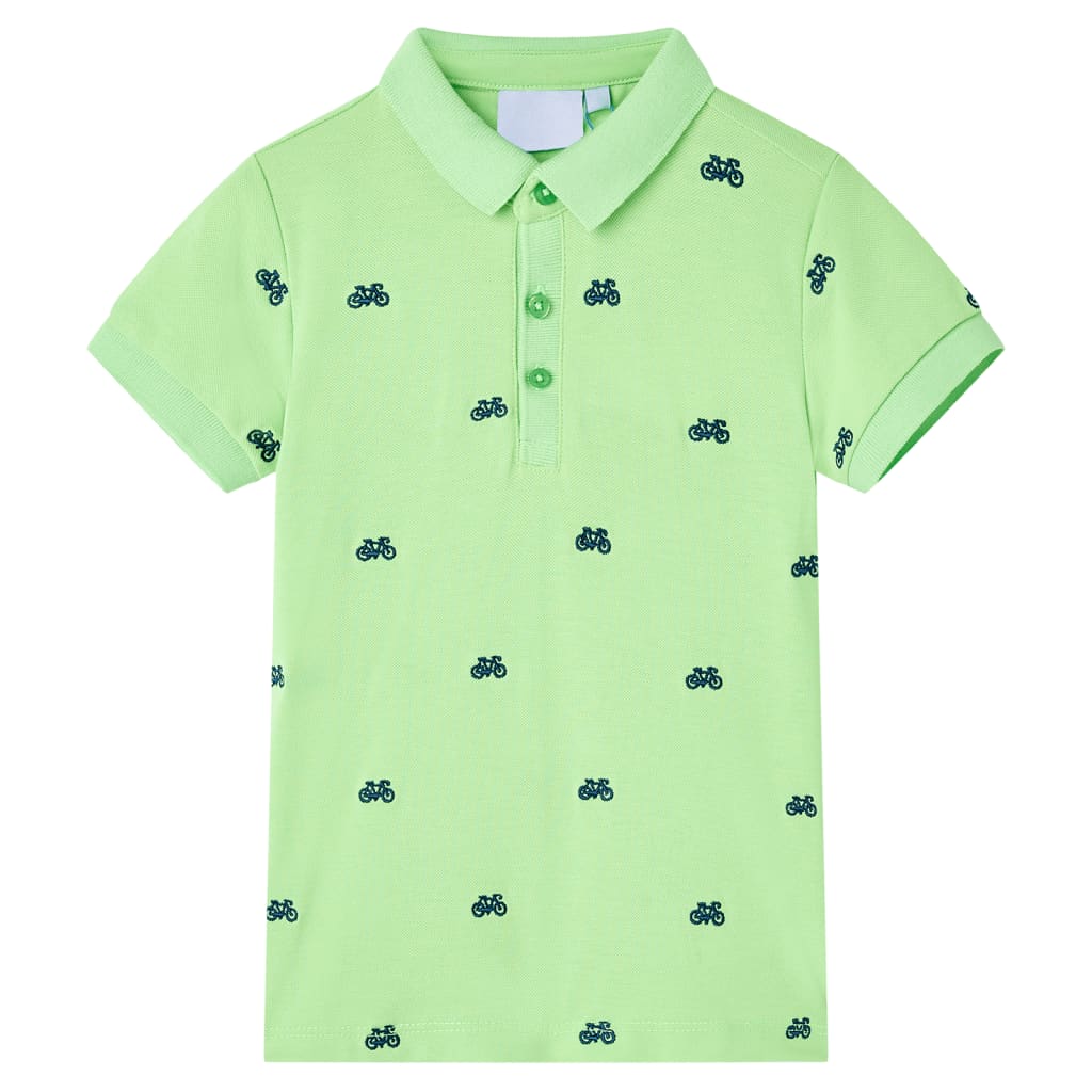 VidaXL børne poloshirt 92 neongrøn